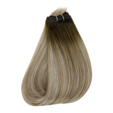 hair weft bundles blonde